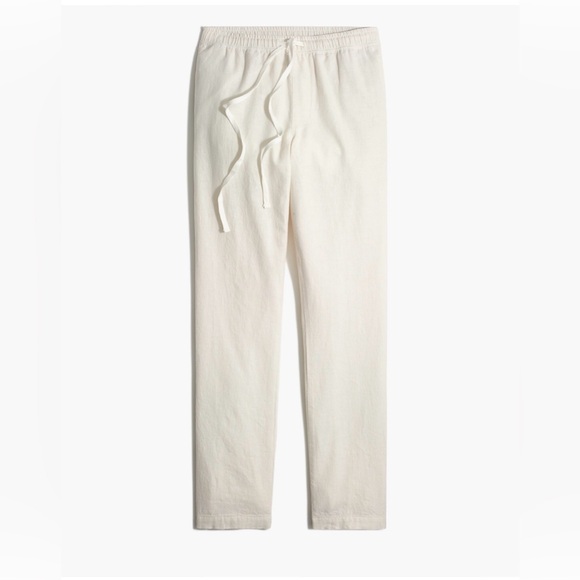 J. Crew Other - J.Crew Linen-Cotton Drawstring Cream Pant For Women Size 10